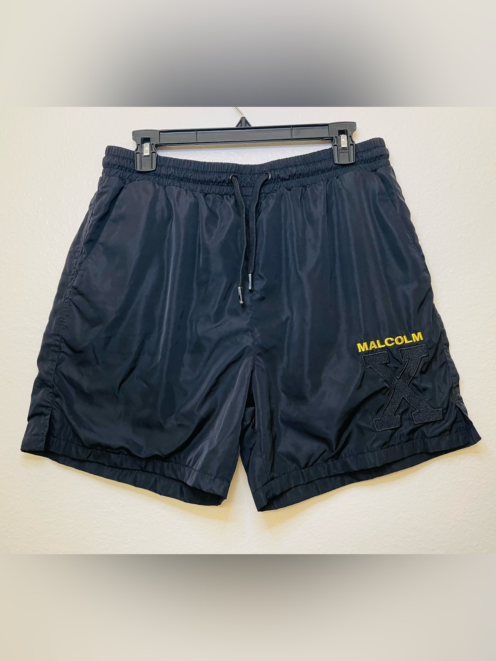 Rare Vintage 80s Malcolm X Men's Black  Trunks Shorts Size L